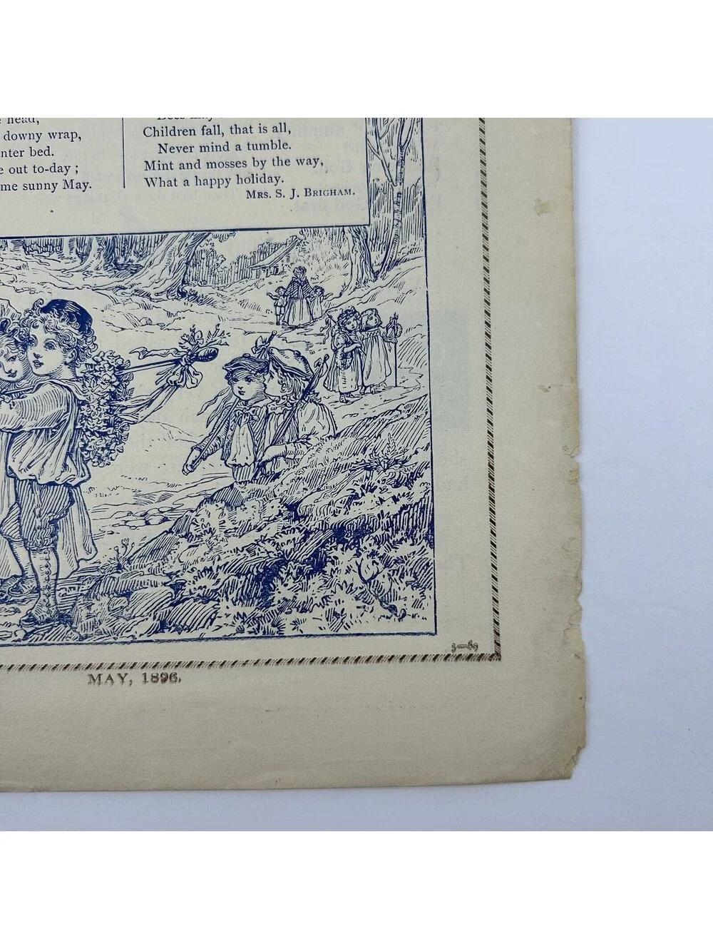 1892 Picture Paper Lesson Aug.7, 19th Century Children’s Religious Lesson    C22